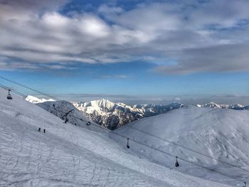 Snow top mountain 