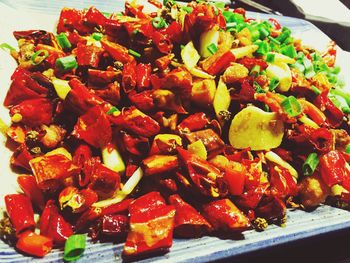 Close-up of served food