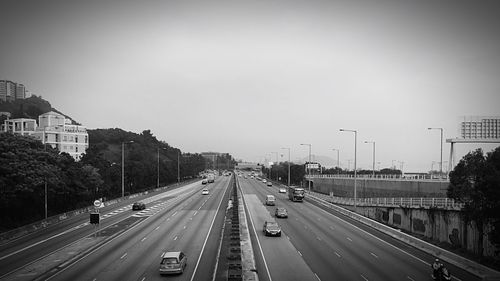 Cars moving on road