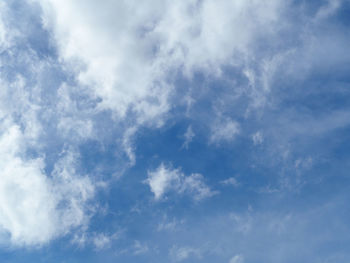 Low angle view of clouds in sky