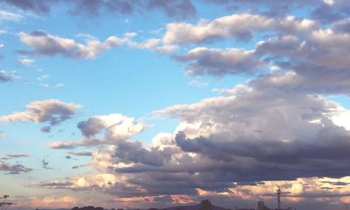 Low angle view of cloudy sky