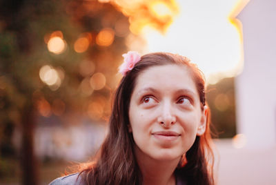 Portrait of a smiling young woman