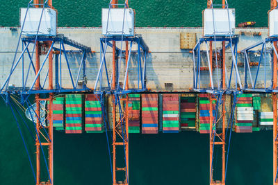 Aerial view of commercial dock