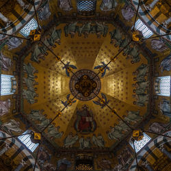 Low angle view of ceiling of church