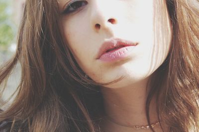 Close-up portrait of beautiful teenage girl 