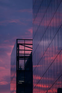 Low angle view of bridge against sky during sunset