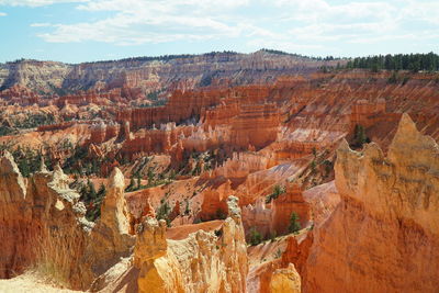 Aerial view of rock formations