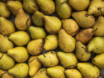 Full frame shot of pears