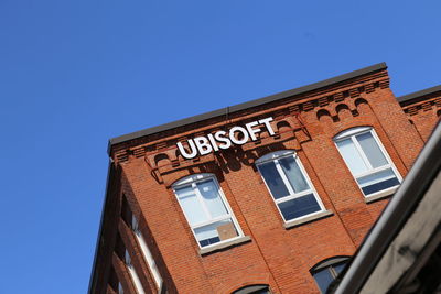 Low angle view of building against clear sky