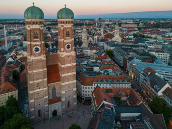 Frauenkirche towers in munich, germany