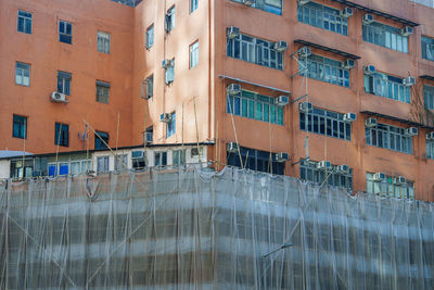 Low angle view of buildings in city