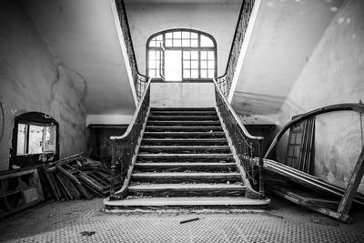 Staircase in abandoned building