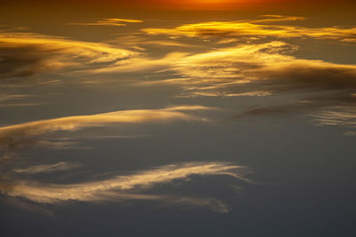 Low angle view of sky during sunset