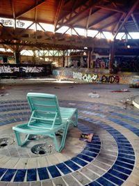View of empty chair