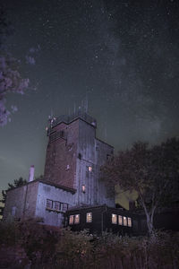 Building against sky at night