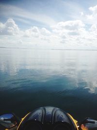 Reflection of clouds in sea