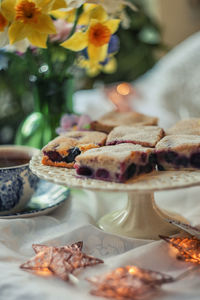 Close-up of cake on table