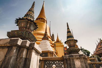 Low angle view of traditional building against sky