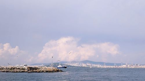 Scenic view of sea against sky