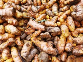 Full frame shot of roasted for sale at market stall