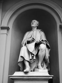 Low angle view of statue of statues