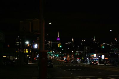 City street at night