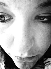 Close-up portrait of young woman