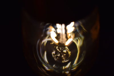 Close-up of illuminated candles
