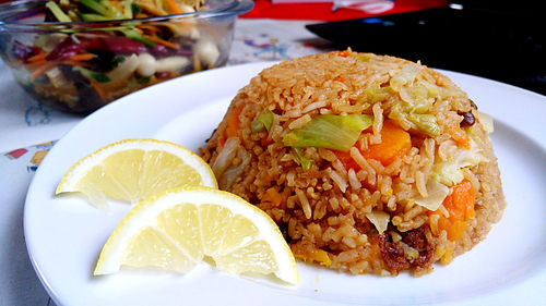 Close-up of served food