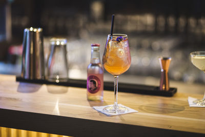 Close-up of drink on table