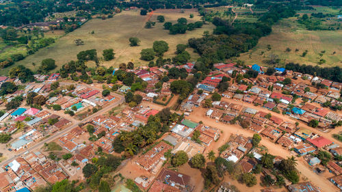 Aerial view of the morogoro town in tanzania