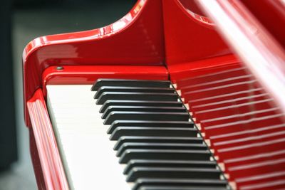 Close-up of piano keys