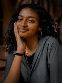 Portrait of a beautiful young woman