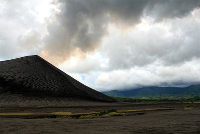 Panoramic view of the volcano mt. yasur on tanna island, vanuatu