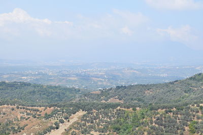 High angle view of landscape against sky