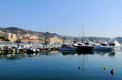 Boats in harbor