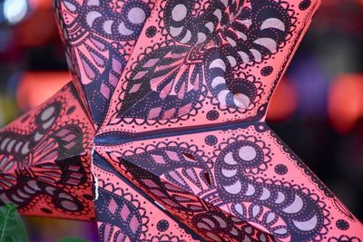 Close-up of star shape lantern