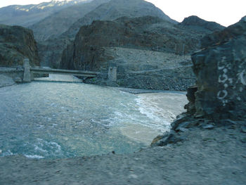 River flowing through rocks