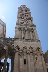 Low angle view of historical building against sky