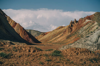 Panoramic view of rocky mountains against sky