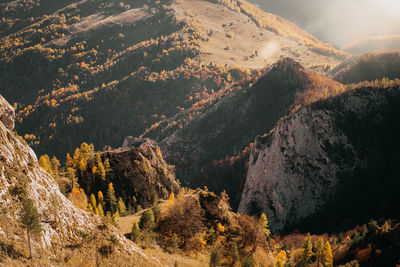 Panoramic view of rock formations