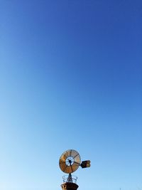 Low angle view of clear blue sky