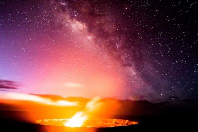 Scenic view of sky at night