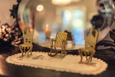 Close-up of cake on table