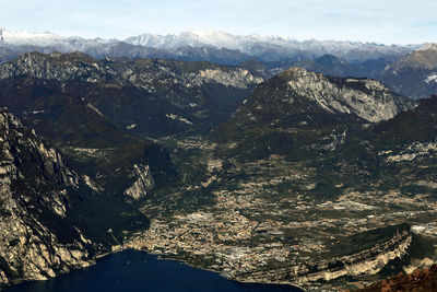 Riva del garda aerial view, trento, italy