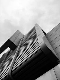 Low angle view of modern building against sky