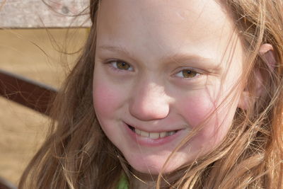 Close-up portrait of a smiling girl