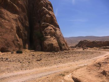Scenic view of desert against sky