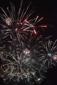 Low angle view of firework display