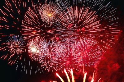 Low angle view of firework display